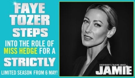 FAYE TOZER STEPS INTO THE ROLE OF MISS HEDGE